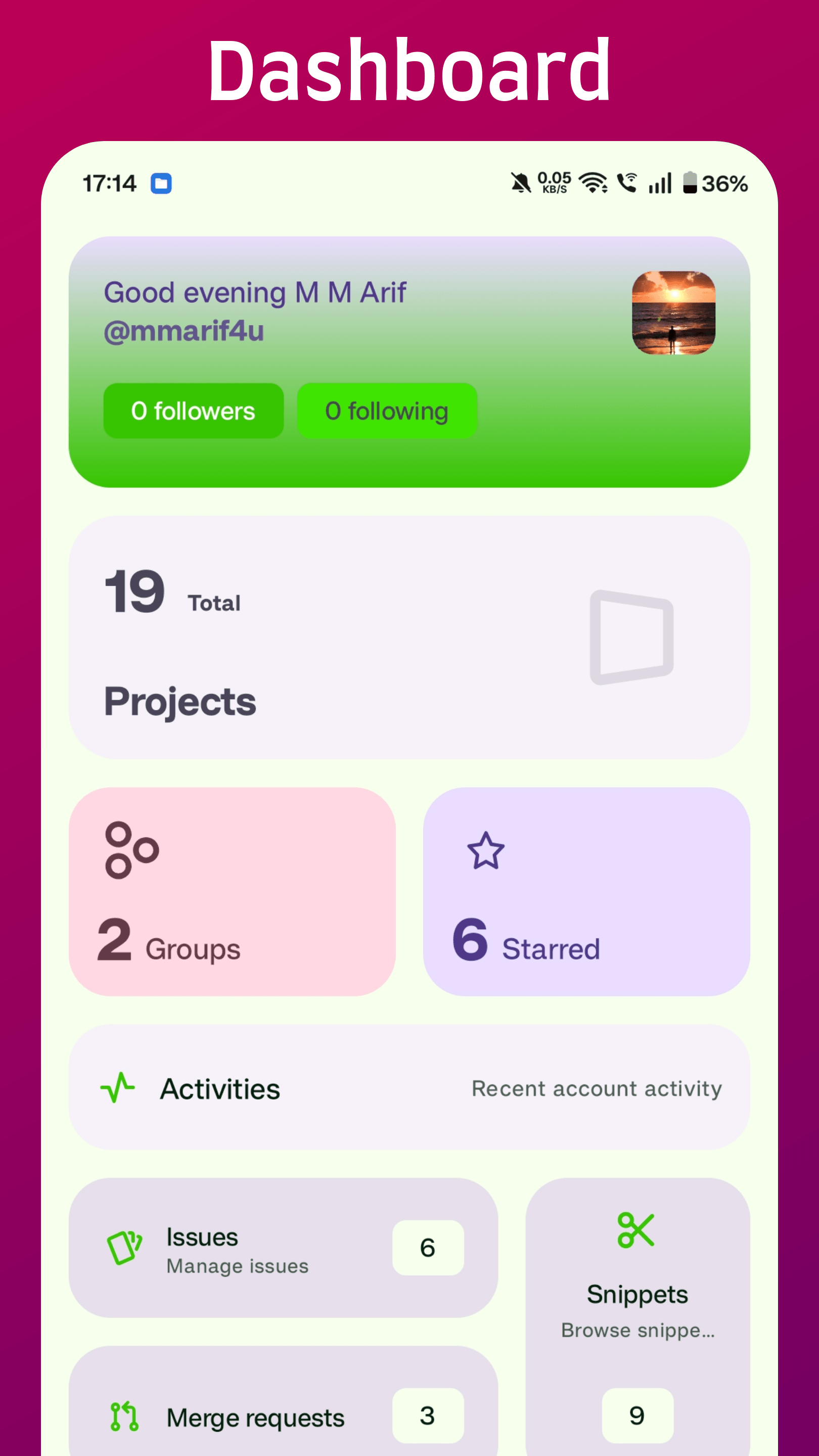 Projects list in LabNex